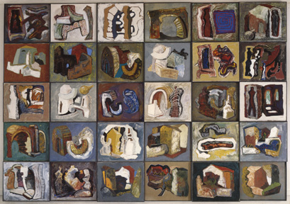 »Fragmentewand«   1993   Gesamtansicht   250 × 360 cm