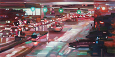 »Stadtautobahn II«   2015   120 × 240 cm