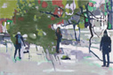 »Stadtpark im Winter I«   2015   60 × 90 cm   (in Privatbesitz)