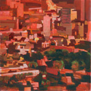 »Wachsene Stadt III (Triptychon rechts)   2018   100 × 100 cm